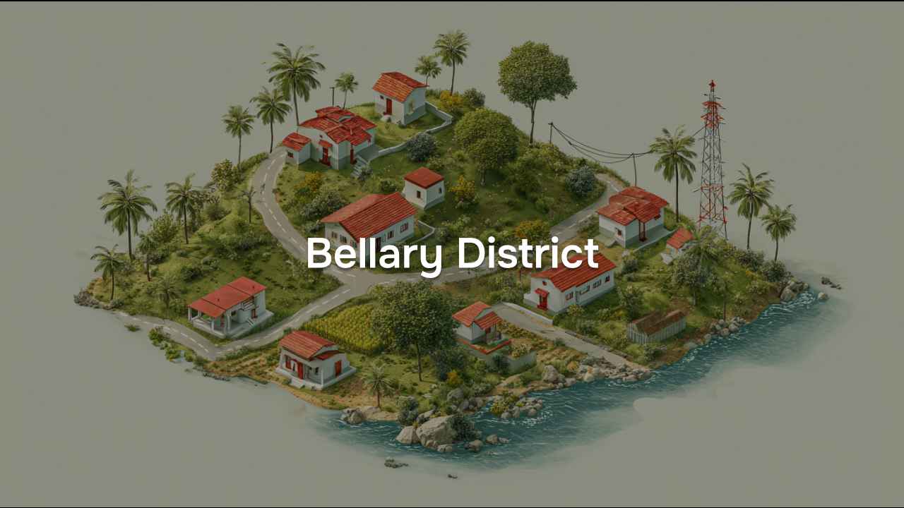 Village Amenities for Bellary District of Karnataka, 2011